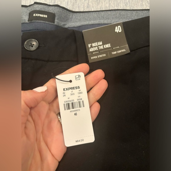Express men black shorts size 40 8” above the knee brand new - Picture 1 of 4